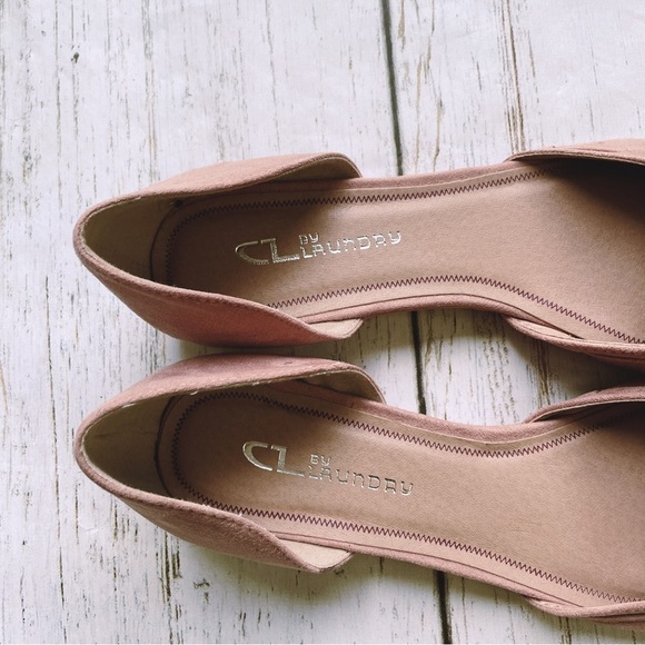 CL by Laundry Women’s Seline Dusty Rose Suede Tassels D’orsay Flats Size 10M - Picture 6 of 10